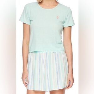 U.S. Polo Assn. Pajama Set for Women Knit Tee and Woven Shorts 2X